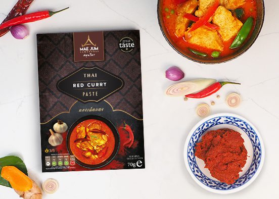 Great Taste award winning Mae Jum Thai red curry paste